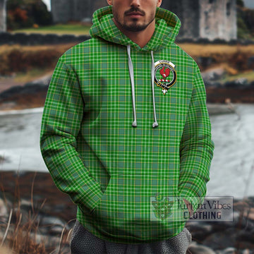 Currie Tartan Cotton Hoodie with Family Crest Zip Hoodie - Tartan Vibes Clothing