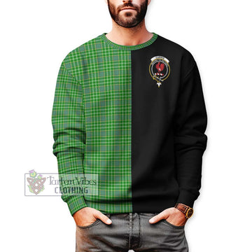 Currie Tartan Sweatshirt with Family Crest and Half Of Me Style Unisex - Tartan Vibes Clothing