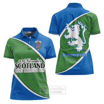 Currie Family Crest Tartan Women's Polo Shirt Celebrate Saint Andrew's Day in Style Women - Tartan Vibes Clothing