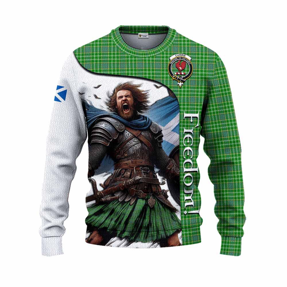 Currie Crest Tartan Knitted Sweater Inspired by the Freedom of Scottish Warrior Unisex - Tartan Vibes Clothing