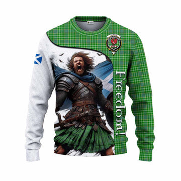 Currie Crest Tartan Knitted Sweater Inspired by the Freedom of Scottish Warrior Unisex - Tartan Vibes Clothing