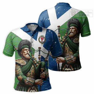 Currie Tartan Polo Shirt with Family Crest Scottish Bagpiper Vibes Kid - Tartan Vibes Clothing