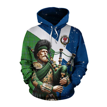 Currie Tartan Cotton Hoodie with Family Crest Scottish Bagpiper Vibes Pullover Hoodie XS - Tartan Vibes Clothing