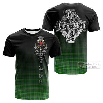 Currie Tartan Cotton T-shirt Featuring Alba Gu Brath Family Crest Celtic Inspired Kid's Shirt - Tartan Vibes Clothing