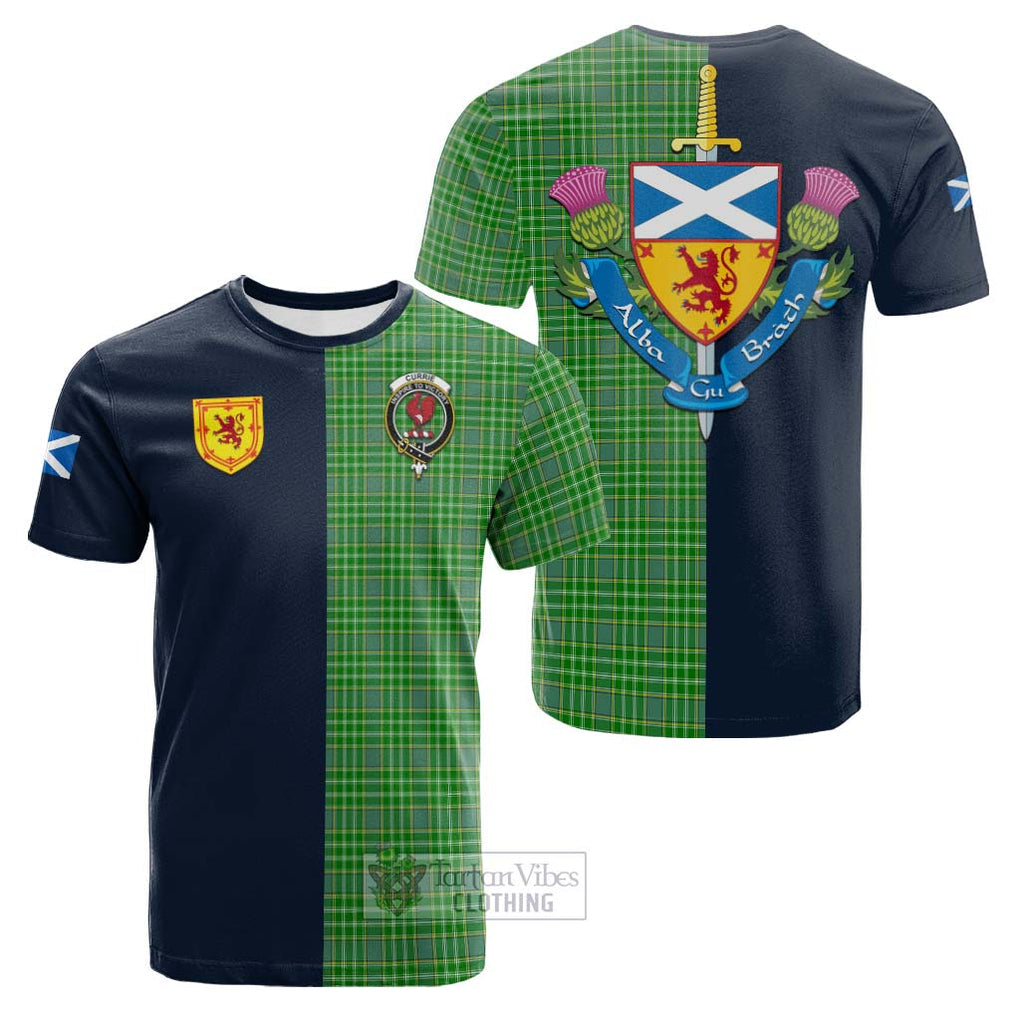 Currie Tartan Cotton T-shirt Alba with Scottish Lion Royal Arm Half Style Kid's Shirt - Tartan Vibes Clothing