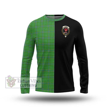 Currie Tartan Long Sleeve T-Shirt with Family Crest and Half Of Me Style Unisex - Tartan Vibes Clothing