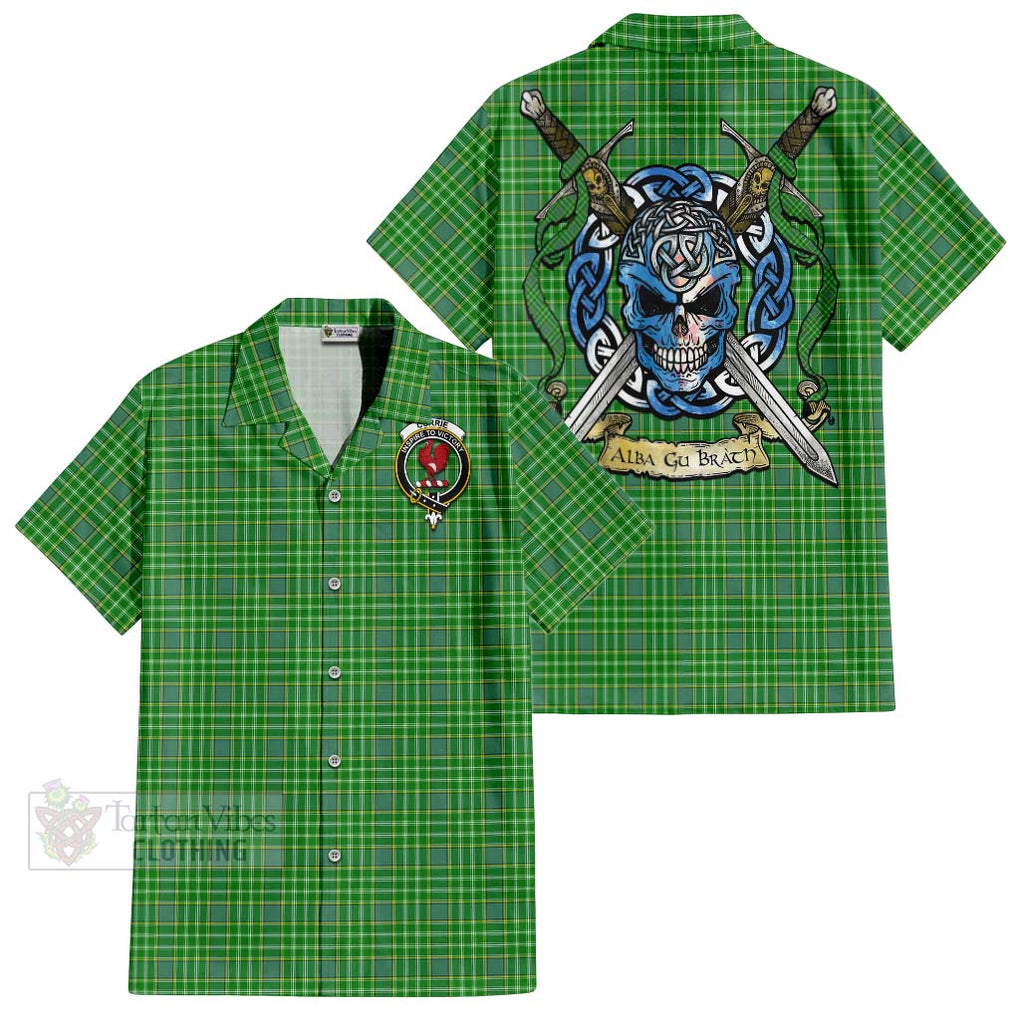 Currie Tartan Hawaiian Shirt with Family Crest Celtic Skull Style Kid - Tartan Vibes Clothing