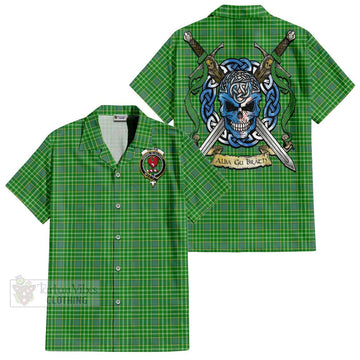 Currie Tartan Hawaiian Shirt with Family Crest Celtic Skull Style Kid - Tartan Vibes Clothing