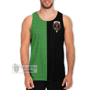 Currie Tartan Men's Tank Top with Family Crest and Half Of Me Style Men - Tartan Vibes Clothing