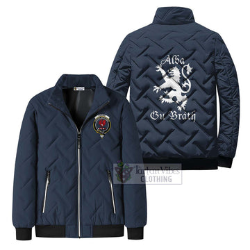 Currie Family Crest Padded Cotton Jacket Lion Rampant Alba Gu Brath Style Unisex - 2D-tartanvibesclothing