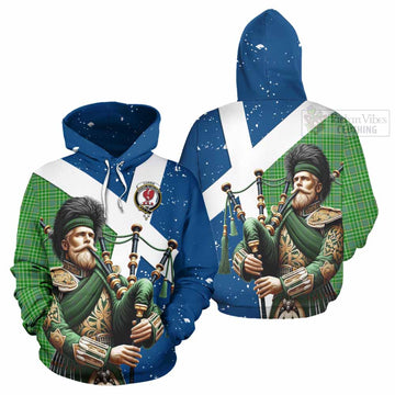 Currie Tartan Hoodie with Family Crest Scottish Bagpiper Vibes Zip Hoodie - Tartan Vibes Clothing