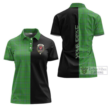Currie Tartan Women's Polo Shirt with Family Crest and Half Of Me Style Women - Tartan Vibes Clothing