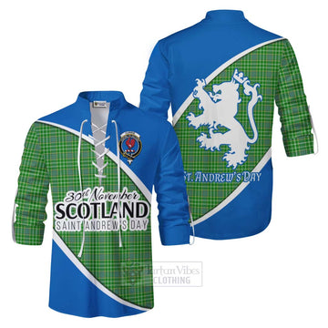 Currie Family Crest Tartan Ghillie Kilt Shirt Celebrate Saint Andrew's Day in Style Men - Tartan Vibes Clothing