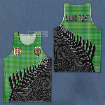 Currie Crest Tartan Men's Tank Top with New Zealand Silver Fern Half Style Men - Tartan Vibes Clothing