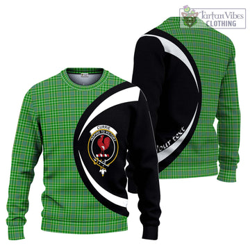 Currie Tartan Ugly Sweater with Family Crest Circle Style Unisex - Tartan Vibes Clothing