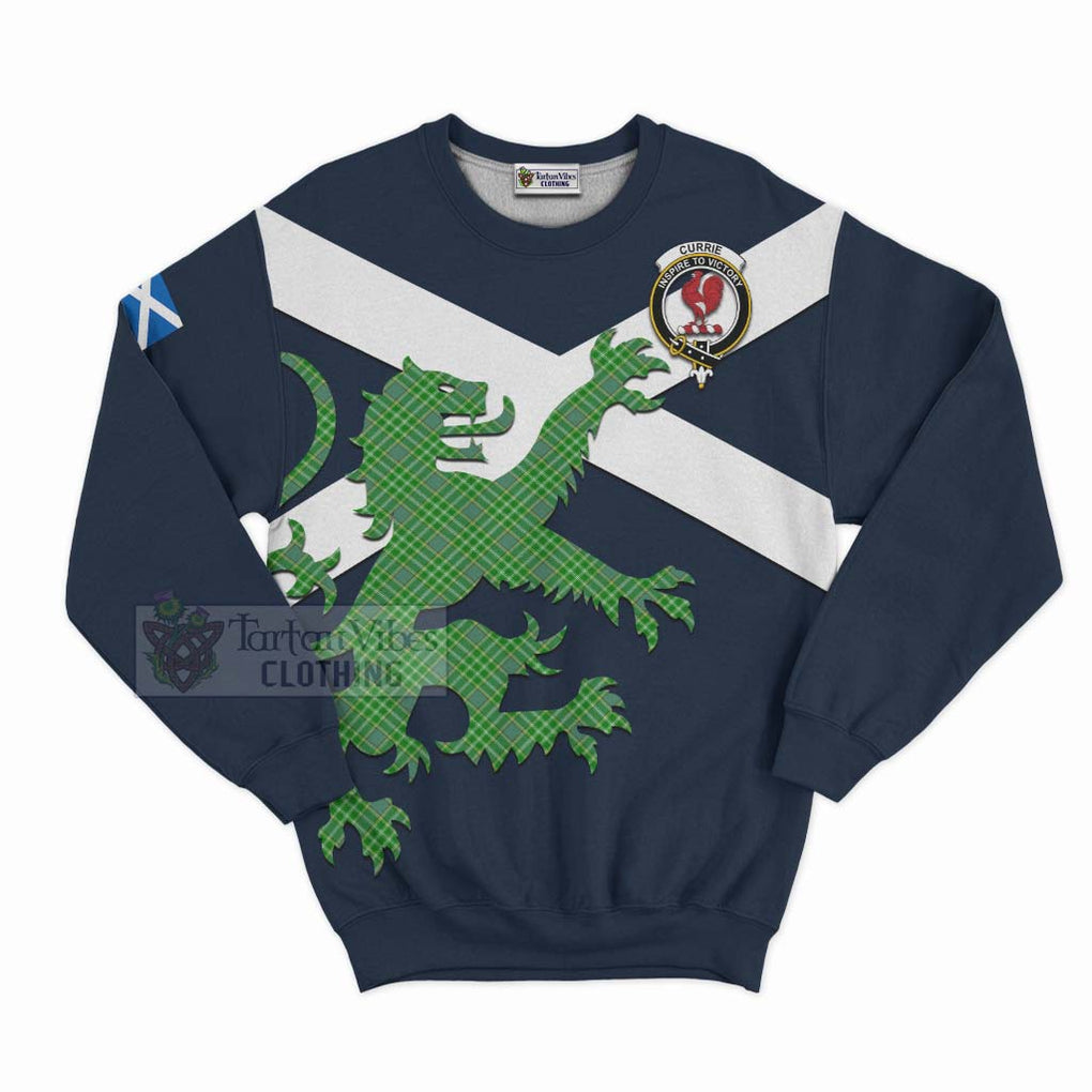 Currie Tartan Lion Rampant Sweatshirt Proudly Display Your Heritage with Alba Gu Brath and Clan Name Unisex - Tartan Vibes Clothing