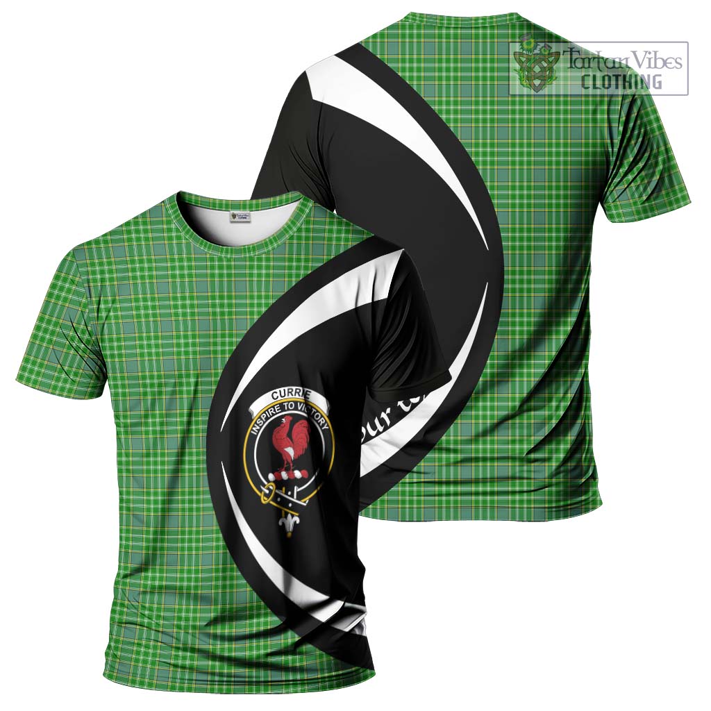 Currie Tartan T-Shirt with Family Crest Circle Style Kid's Shirt - Tartan Vibes Clothing