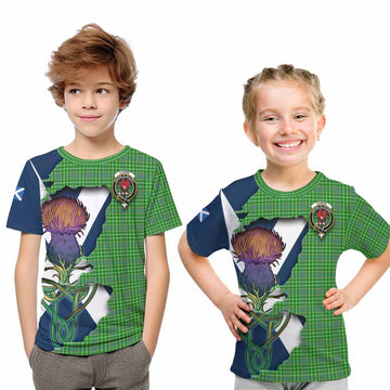 Currie Tartan Family Crest Kid T-Shirt Scottish Thistle Celtic Inspired Youth XL Size14 - Tartan Vibes Clothing