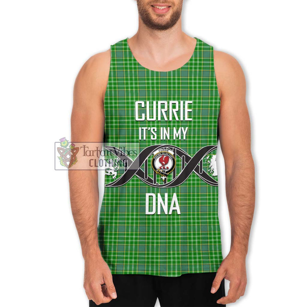 Currie Tartan Men's Tank Top with Family Crest DNA In Me Style Men - Tartan Vibes Clothing