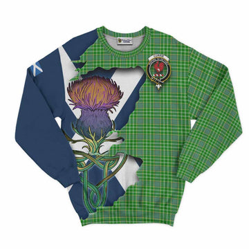 Currie Tartan Family Crest Sweatshirt Scottish Thistle Celtic Inspired Unisex - Tartan Vibes Clothing