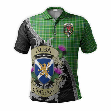 Currie Tartan Family Crest Polo Shirt Lion Rampant Royal Thistle Shield Celtic Inspired Kid - Tartan Vibes Clothing