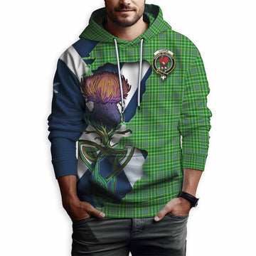 Currie Tartan Family Crest Hoodie Scottish Thistle Celtic Inspired Pullover Hoodie - Tartan Vibes Clothing