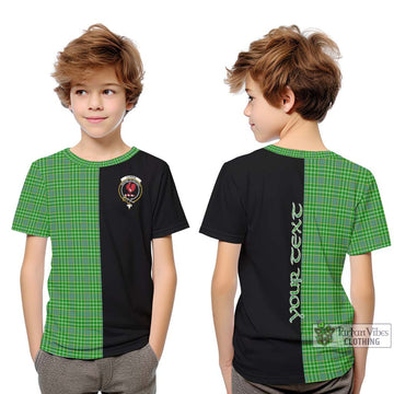 Currie Tartan Kid T-Shirt with Family Crest and Half Of Me Style Youth XL Size14 - Tartan Vibes Clothing