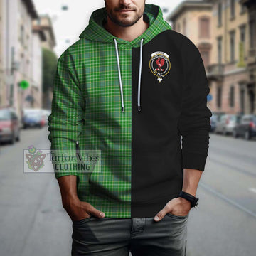 Currie Tartan Hoodie with Family Crest and Half Of Me Style Zip Hoodie - Tartan Vibes Clothing