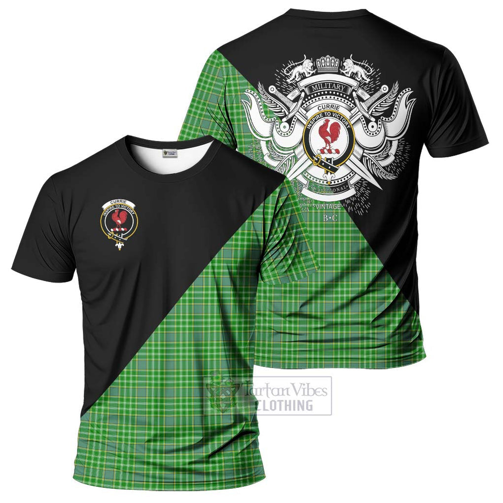 Currie Tartan T-Shirt with Family Crest and Military Logo Style Kid's Shirt - Tartan Vibes Clothing