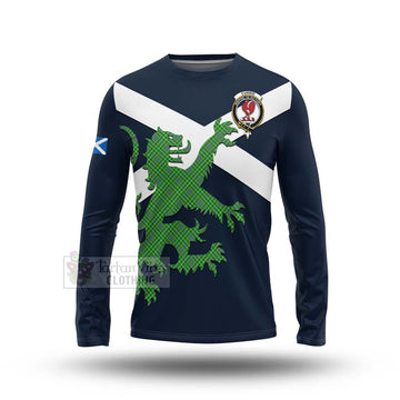 Currie Tartan Lion Rampant Long Sleeve T-Shirt Proudly Display Your Heritage with Alba Gu Brath and Clan Name Unisex - Tartan Vibes Clothing