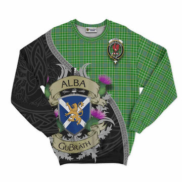Currie Tartan Family Crest Sweatshirt Lion Rampant Royal Thistle Shield Celtic Inspired Unisex - Tartan Vibes Clothing