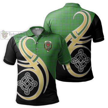 Currie Tartan Polo Shirt with Family Crest and Celtic Symbol Style Kid - Tartan Vibes Clothing