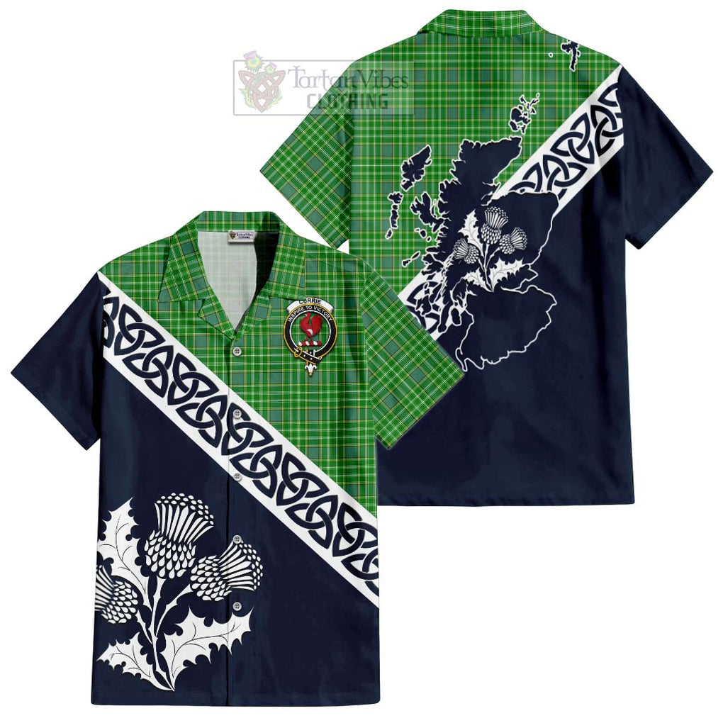 Currie Tartan Hawaiian Shirt Featuring Thistle and Scotland Map Kid - Tartan Vibes Clothing