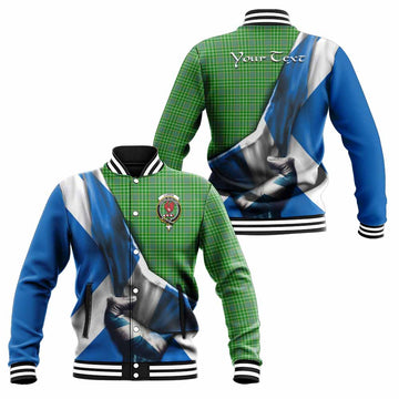 Currie Tartan Baseball Jacket with Family Crest Scotland Patriotic Style Unisex - Tartan Vibes Clothing