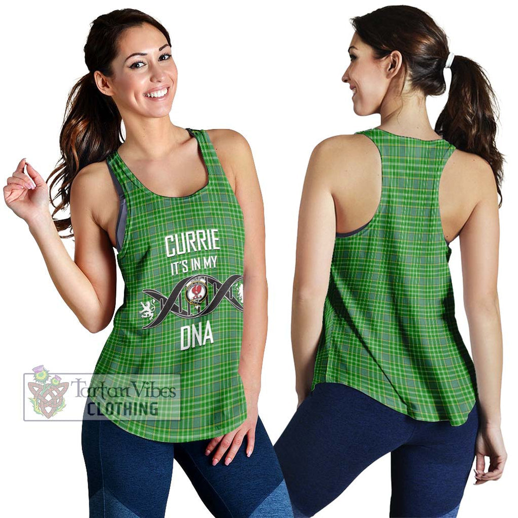 Currie Tartan Women's Racerback Tanks with Family Crest DNA In Me Style 4XL - Tartan Vibes Clothing