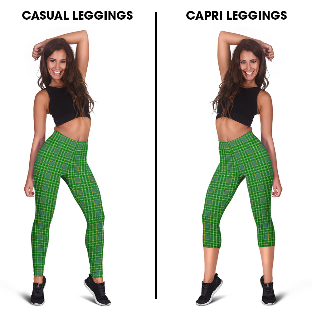 Currie Tartan Womens Leggings Capri Leggings - Tartan Vibes Clothing