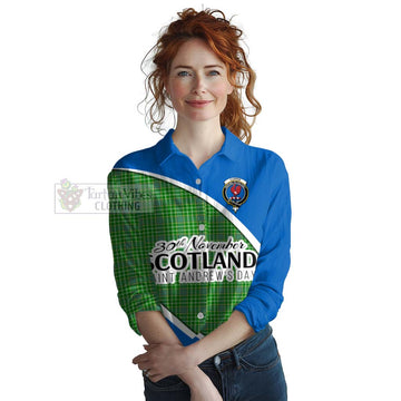 Currie Family Crest Tartan Women's Casual Shirt Celebrate Saint Andrew's Day in Style Female - Tartan Vibes Clothing