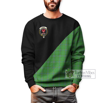 Currie Tartan Sweatshirt with Family Crest and Military Logo Style Unisex - Tartan Vibes Clothing