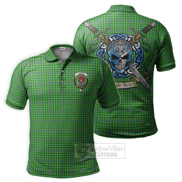 Currie Tartan Polo Shirt with Family Crest Celtic Skull Style Kid - Tartan Vibes Clothing