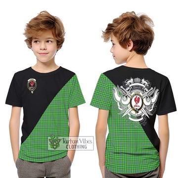 Currie Tartan Kid T-Shirt with Family Crest and Military Logo Style Youth XL Size14 - Tartan Vibes Clothing