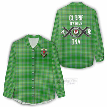 Currie Tartan Women's Casual Shirt with Family Crest DNA In Me Style - Tartan Vibes Clothing
