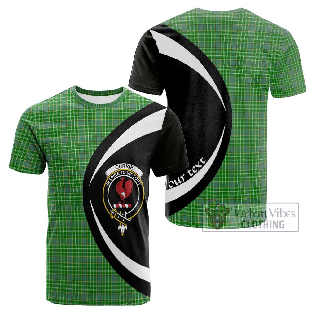 Currie Tartan Cotton T-shirt with Family Crest Circle Style Kid's Shirt - Tartan Vibes Clothing