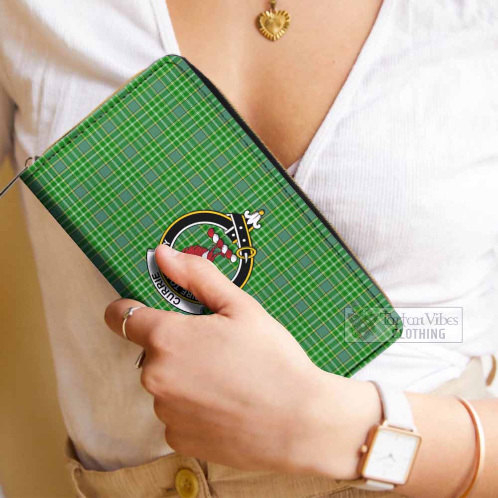 Currie Tartan Women's Leather Wallet with Family Crest - Tartan Vibes Clothing