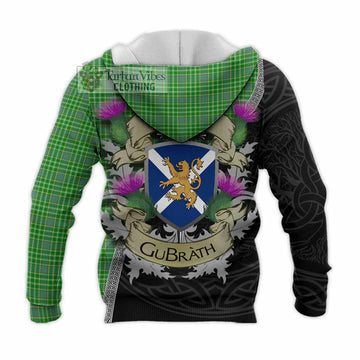 Currie Tartan Family Crest Knitted Hoodie Lion Rampant Royal Thistle Shield Celtic Inspired - Tartan Vibes Clothing