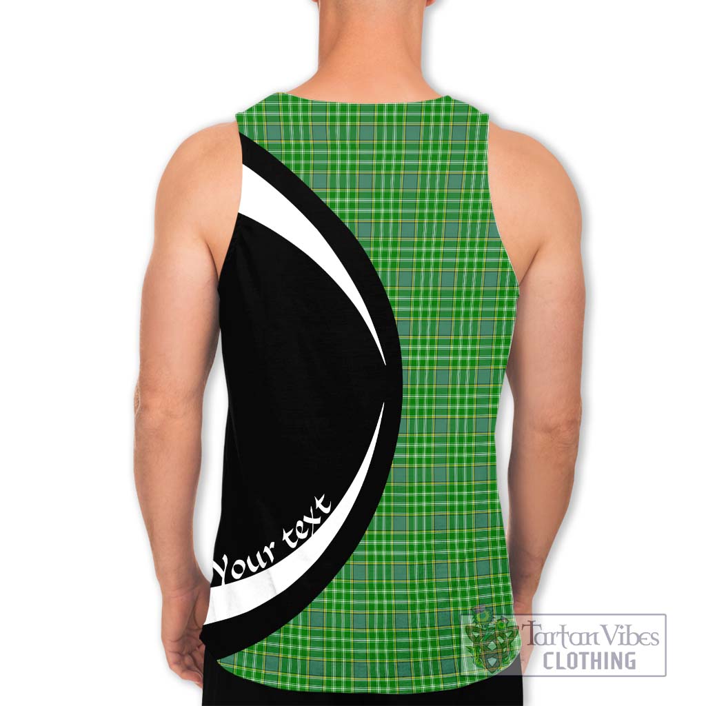 Currie Tartan Men's Tank Top with Family Crest Circle Style - Tartan Vibes Clothing