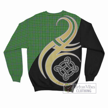 Currie Tartan Sweatshirt with Family Crest and Celtic Symbol Style - Tartan Vibes Clothing