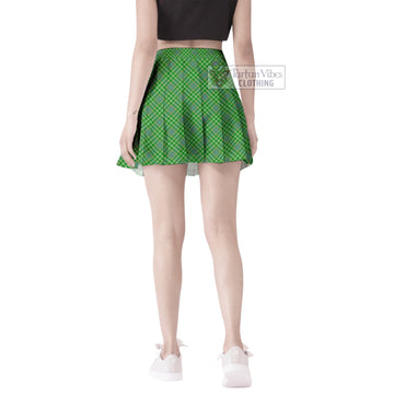 Currie Tartan Women's Plated Mini Skirt Cross Style - Tartan Vibes Clothing