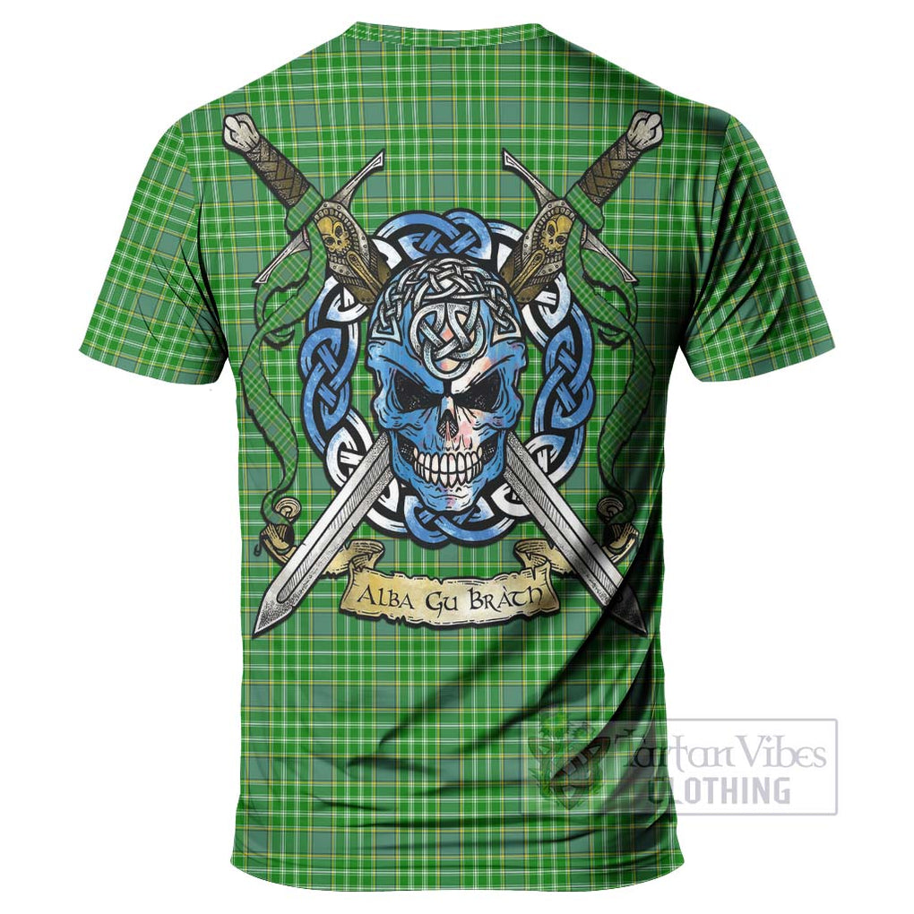 Currie Tartan T-Shirt with Family Crest Celtic Skull Style - Tartan Vibes Clothing