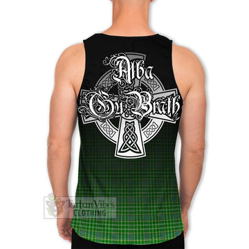 Currie Tartan Men's Tank Top Featuring Alba Gu Brath Family Crest Celtic Inspired - Tartan Vibes Clothing