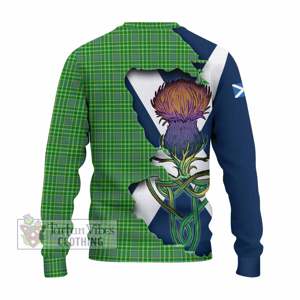 Currie Tartan Family Crest Knitted Sweater Scottish Thistle Celtic Inspired - Tartan Vibes Clothing